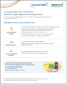 Download the IncyteCARES for MONJUVI Flashcard